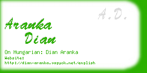 aranka dian business card